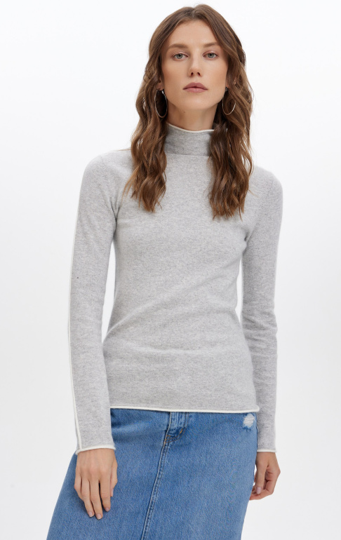 джемпер-водолазка 2405WA светло-серый меланж полоски белые (1)