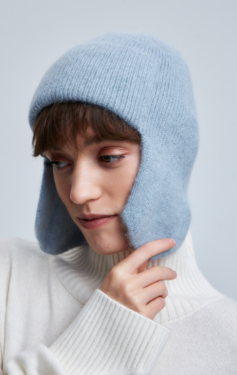 шапка ушанка 240127 - голубой (2)