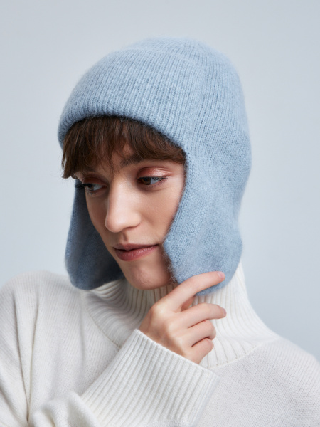 шапка ушанка 240127 - голубой (2)