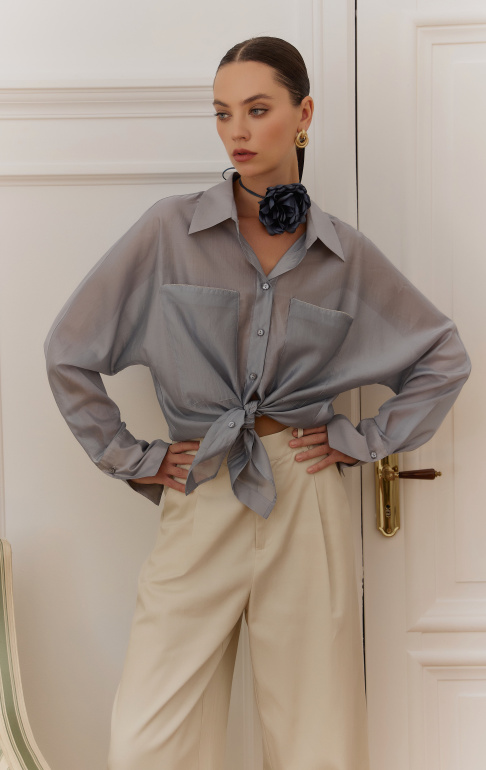 рубашка 25S1019F - серый (4)