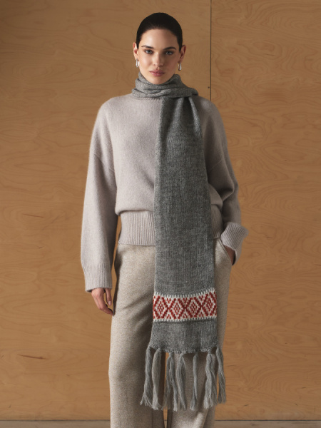 Шарф 260175PG Серый (1)