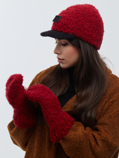 Бейсболка 230108ES красная. Варежки 230109ES красные (2) Бейсболка 230108ES красная. Варежки 230109ES красные (2)