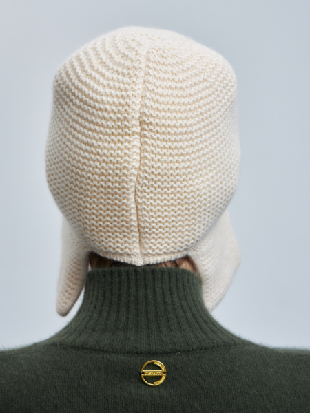 шапка ушанка 230160REC - молочный (4)