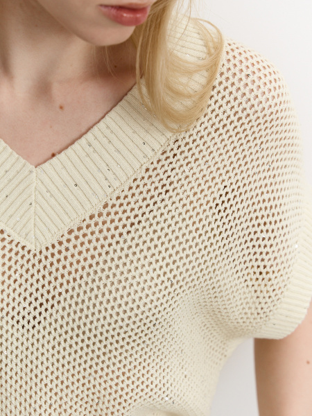 жилет 25S2313K – бежевый-серебро (25)