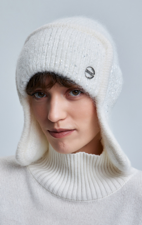 шапка ушанка 250130SC - белый (1)