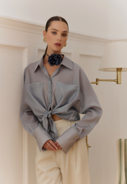 рубашка 25S1019F - серый