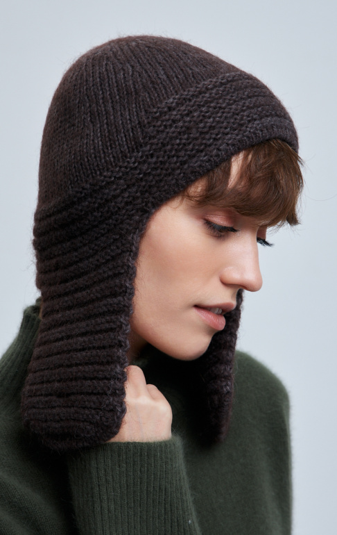 шапка ушанка 260111PG - бежево-серый (2)