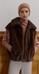 шуба-жилет 248318-1 - коричневый (3)