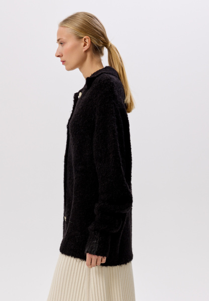 кардиган букле 25W0412K черный  (4)