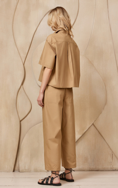 Блуза S241002F песочная  брюки S246003F песочные (3)