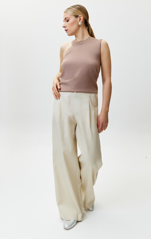 брюки S246004F экрю  джемпер 25S2310K какао 2