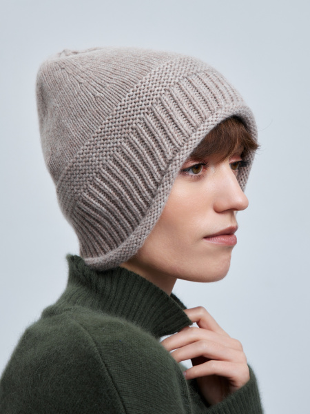 шапка ушанка 260134CH - бежевый (3)