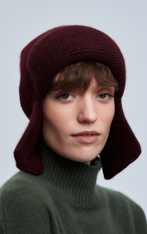 шапка ушанка 230160REC - марсала (2)