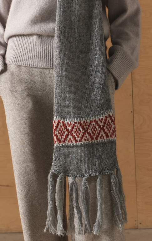 Шарф 260175PG Серый (3)