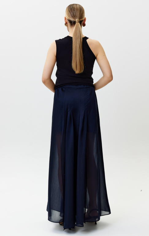 джемпер 25S2310K черный  юбка 25S5019F синий 6