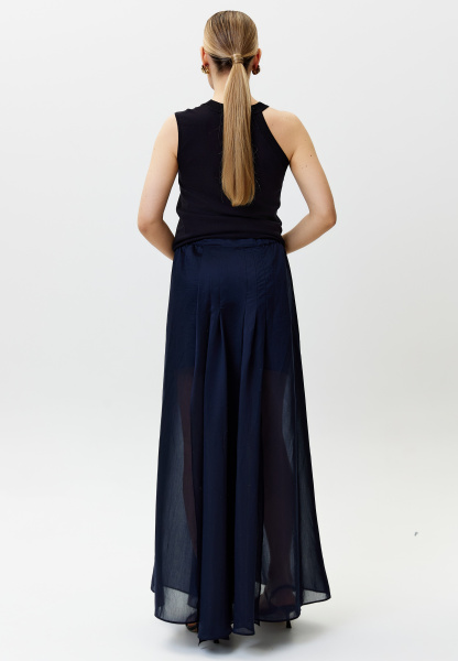 джемпер 25S2310K черный  юбка 25S5019F синий 6