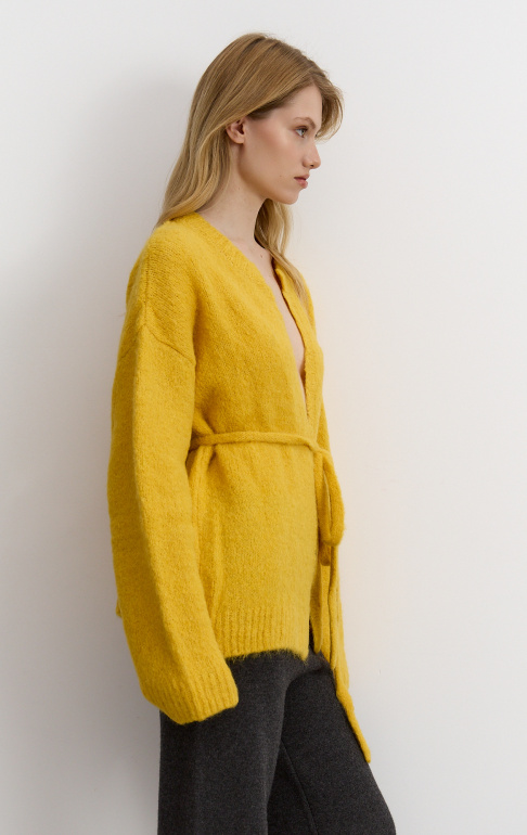 Кардиган 26W4111K оранжево-желтый (29)