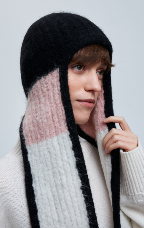 шапка ушанка 240140 - черный (2)