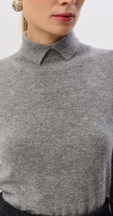 водолазка с разрезом на горле 2437W серый (4)