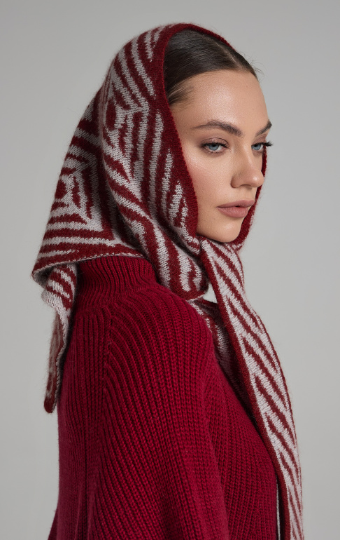 косынка 250112REC - бордовый 13