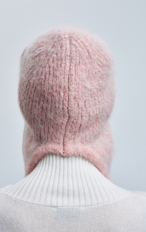шапка ушанка 250130SC - розовая пудра (4)