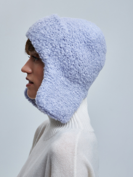 шапка ушанка 240171 - сиреневый (2)