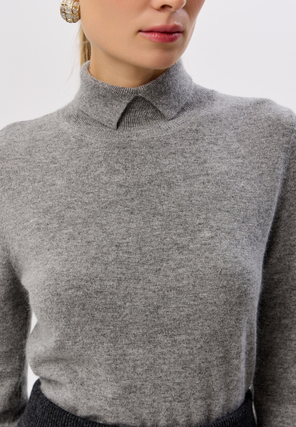 водолазка с разрезом на горле 2437W серый (4)