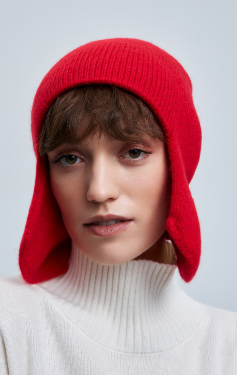 шапка ушанка 240193 - красный (2)