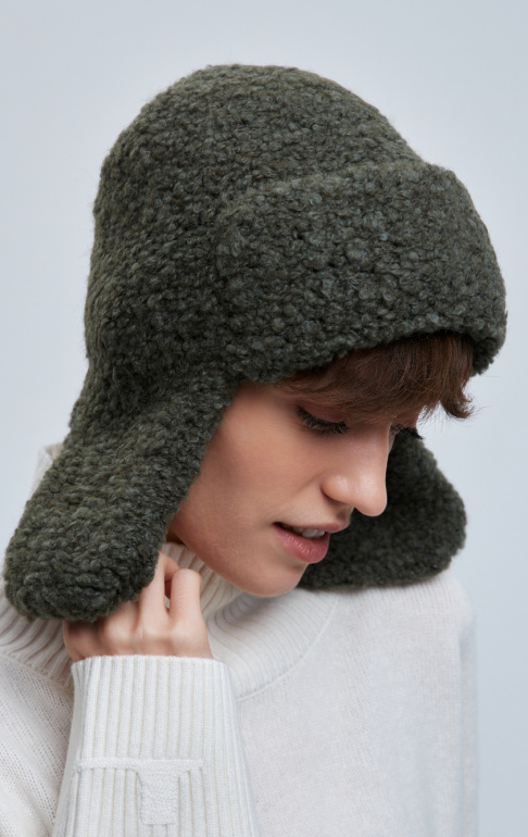 шапка ушанка 240171 - хаки (2)