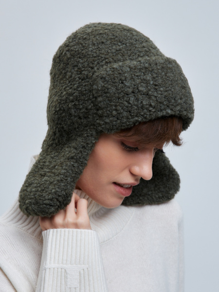 шапка ушанка 240171 - хаки (2)