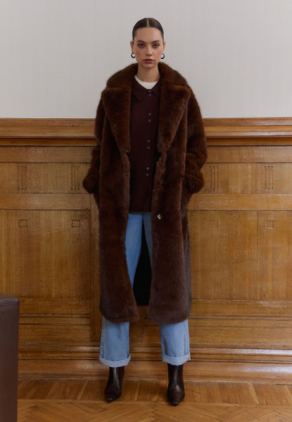шуба 248237 - коричневый