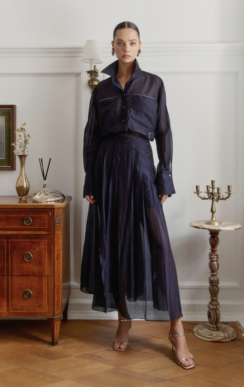 рубашка 25S1019F - синий  юбка 25S5019F - синий (8)