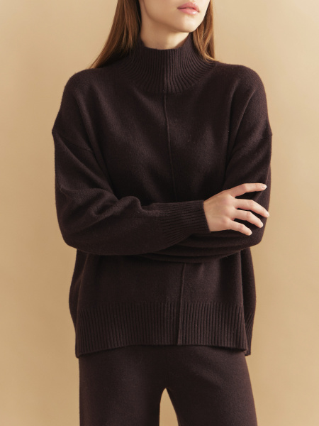 Джемпер 2428WCASH Темный шоколад 4