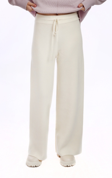 брюки однотонные 2305-1 молочные (1)