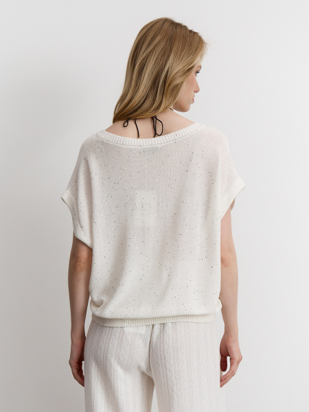 джемпер 25S2312K – белый-серебро (22)