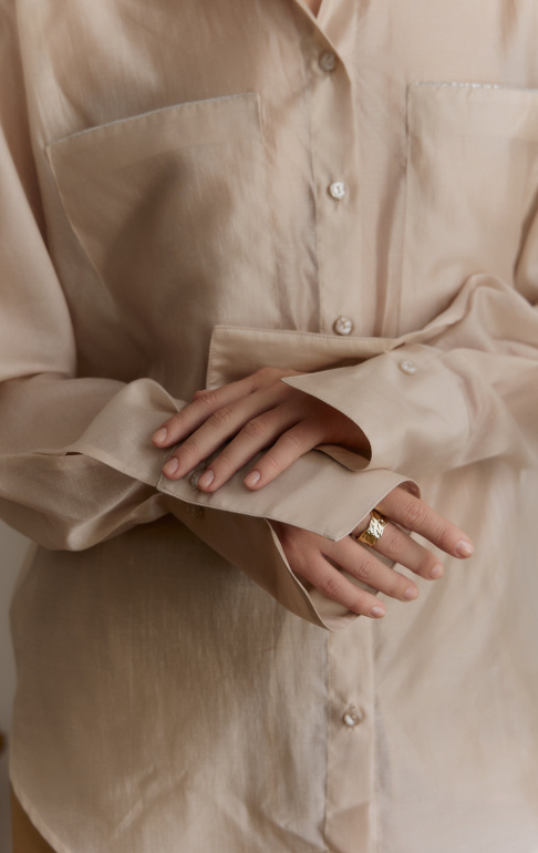 рубашка 25S1019F - светло-бежевый (5)