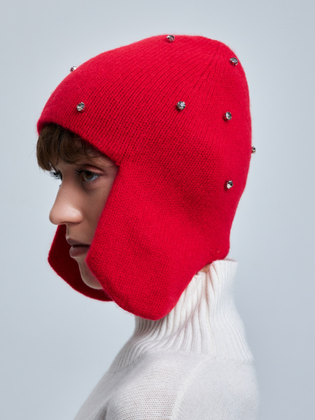 шапка 240193D - красный (3)