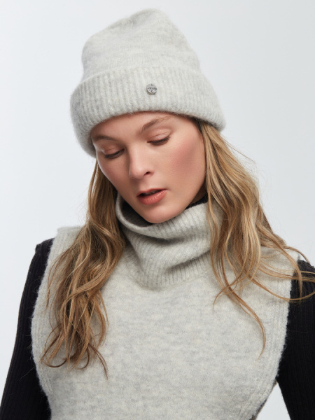 Шапка 230111HD светло-серая (4)