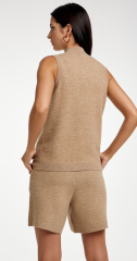 джемпер без рукавов 2435WS бежевый, шорты 23-0135 бежевые (3)